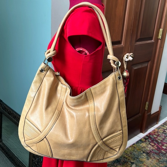 Calvin Klein Handbags - Calvin Klein   Shoulder Bag Tan  EUC 17w x 13h  Fine Stitching  hobo bag large